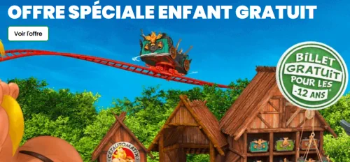 offre enfant gratuit Parc Astérix 2026